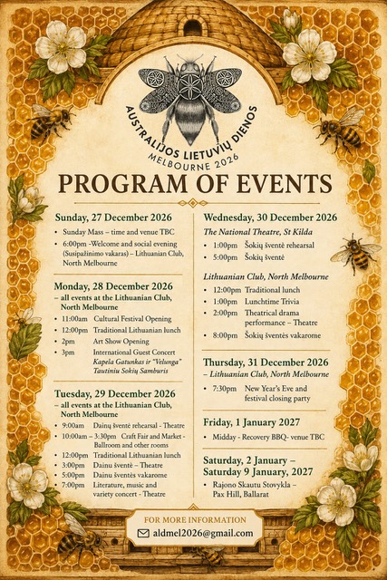 ALD Program of events poster
